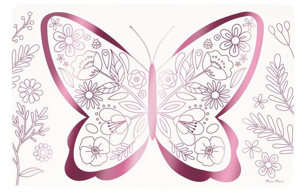 Suporturi pentru farfurii 8 buc. din hârtie 28x42.5 cm Butterflies & Flowers – Meri Meri