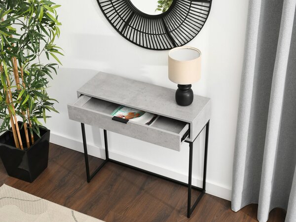 Măsuță consolă Norma M (beton + negru). Promo -21%. 1110820