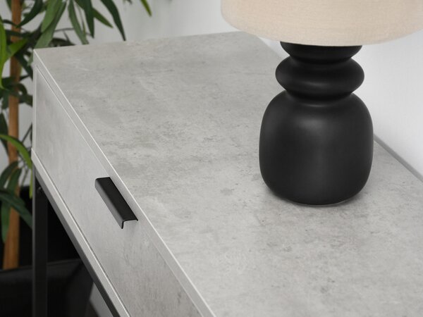 Măsuță consolă Norma M (beton + negru). Promo -21%. 1110820