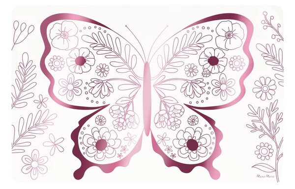 Suporturi pentru farfurii 8 buc. din hârtie 28x42.5 cm Butterflies & Flowers – Meri Meri