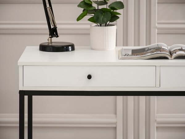 Masă PC Kaplan (lemn alb + negru). Promo -17%. 1109767