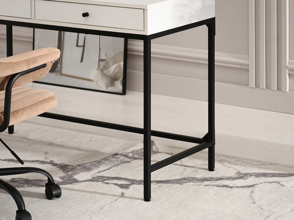 Masă PC Kaplan (lemn alb + negru). Promo -17%. 1109767