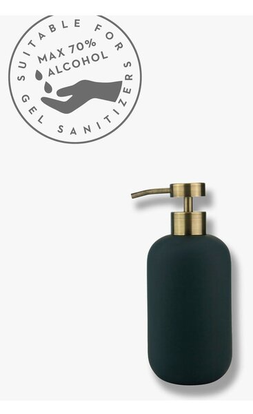 Dozator de săpun lichid gri antracit din ceramică 200 ml Lotus – Mette Ditmer Denmark