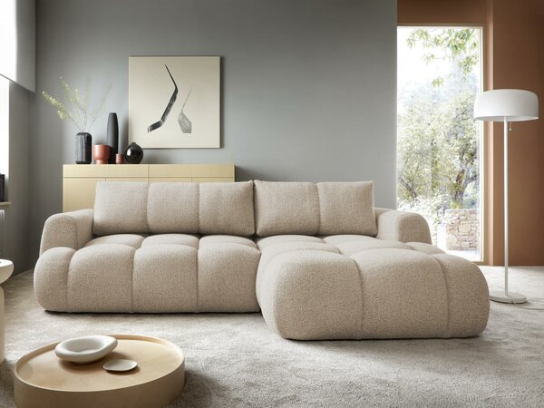 Colțar TrendyNest Ansera I, Funcția de dormit, Spațiu de depozitare, 270x173x85cm, 129 kg, Picioare: Plastic