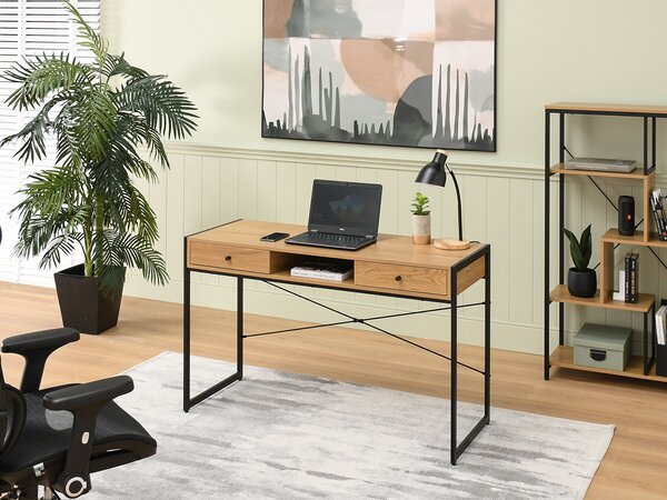 Masă PC Nills (stejar + negru). Promo -17%. 1109798