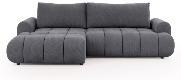 Colțar extensibil pentru dormit Lutario Mini stânga - chenille gri Vibe 95