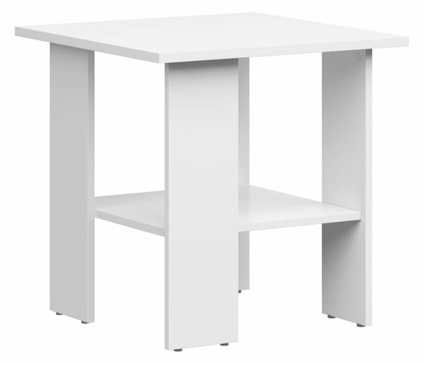 Măsuță de cafea Novsore 124, Alb, PAL laminat, 55x55x55cm, 10.5 kg