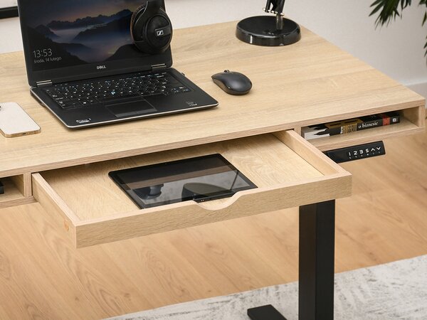 Masă PC Osto 120 (stejar sonoma + negru). Promo -17%. 1109832