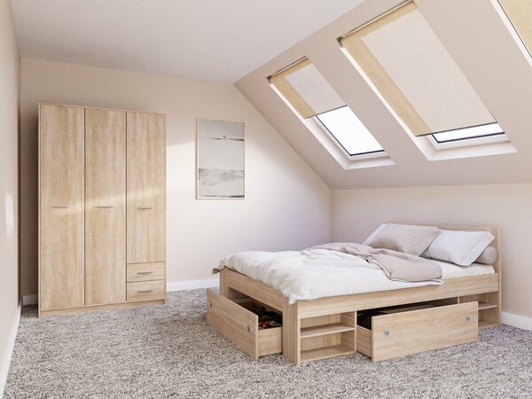 Set dormitor Novsore 158, Stejar Sonoma, PAL laminat