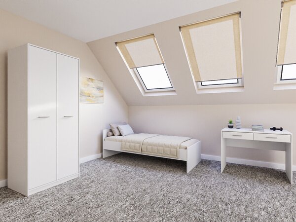 Set dormitor Novsore 157, Alb, PAL laminat