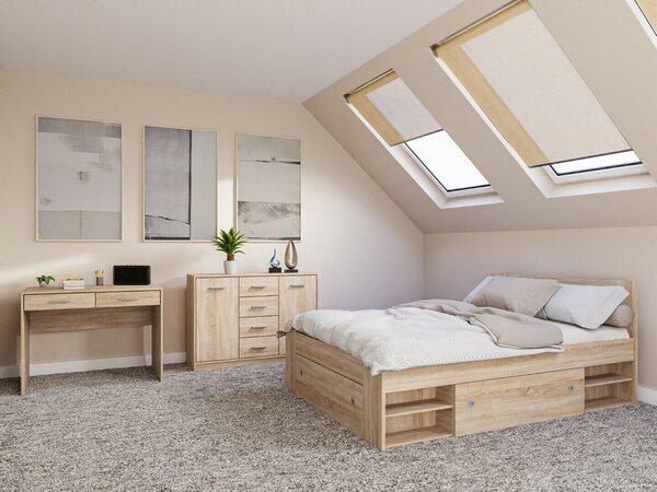 Set dormitor Novsore 156, Stejar Sonoma, PAL laminat