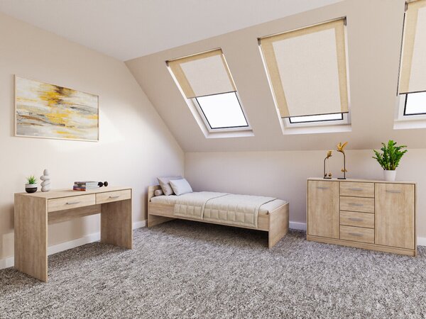 Set dormitor Novsore 149, Stejar Sonoma, PAL laminat