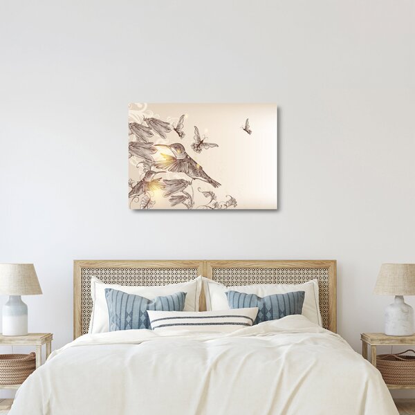 Tablou pe sticlă - Colibri (70x50 cm)