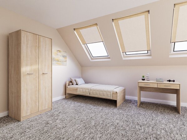 Set dormitor Novsore 157, Stejar Sonoma, PAL laminat