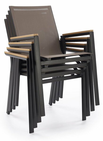 Scaun de exterior Houston 1908, Gri, Maro, Metal, Textil, 88x57x66cm, 3.8 kg