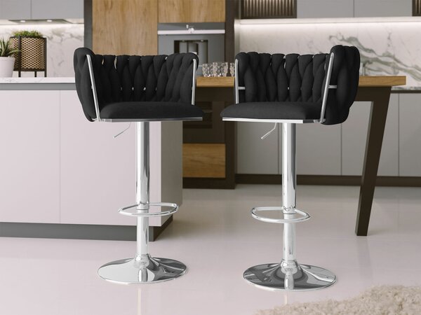 Scaun bar Comfivo Hilaritas IV, Argint, Negru, 85x50x52cm, 17.7 kg