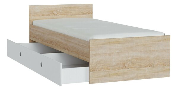 Pat Novsore 126, Alb, Stejar Sonoma, PAL laminat, 67x125x204cm, 47 kg