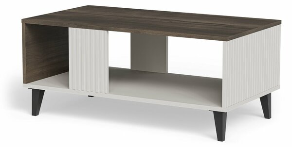 Măsuță de cafea Luelia 118, Cașmir, Nuc, MDF, PAL laminat, 40x50x92cm, 15 kg