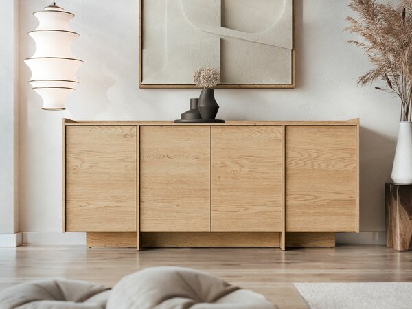 Bufet Filus, Stejar, PAL laminat, 90x200x38cm, 58 kg