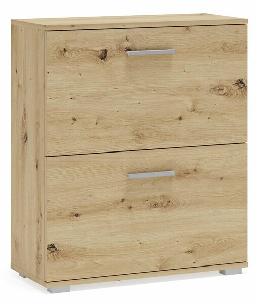Dulap pantofi Cirveso 121, Stejar artizan, PAL laminat, 82x70x32cm, 26.5 kg