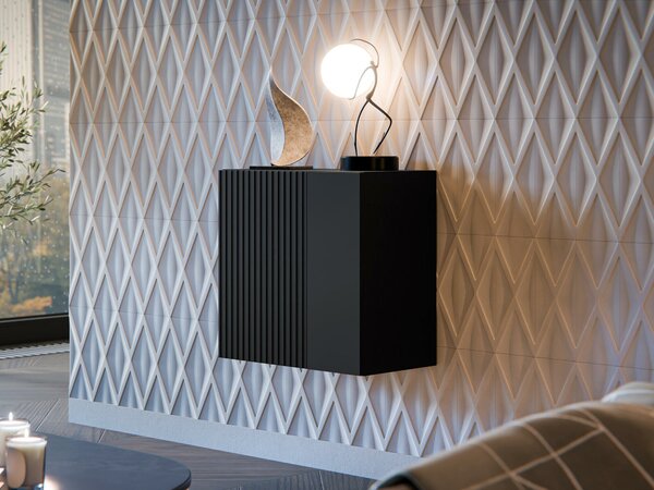 Dulap de perete Species I, Negru, PAL laminat, MDF, 50x50x30cm, 11.5 kg