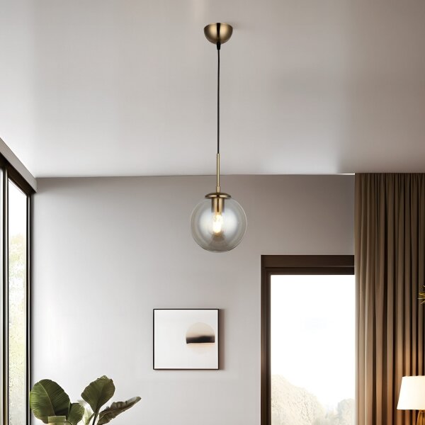 Lustră suspendată pe cablu POLINO, 1xE27/40W/230V, bronz