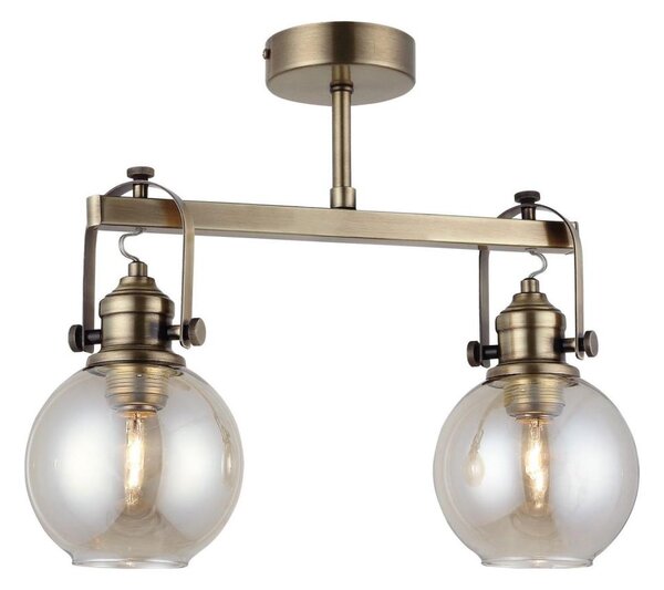 Plafonieră aplicată POLINO 2xE27/40W/230V bronz