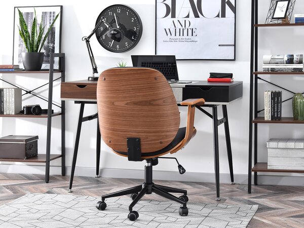Scaun Raynold (nuc închis + negru). Promo -13%. 1109967