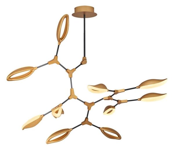 Lustru LED cu tijă ASTI, 10x LED, 7W, 230V, 3000K, auriu