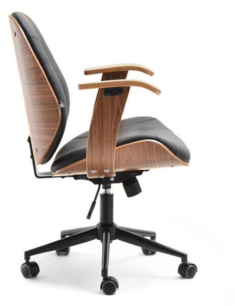 Scaun Raynold (nuc închis + negru). Promo -13%. 1109967