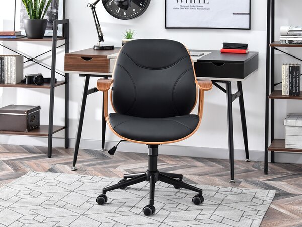 Scaun Raynold (nuc închis + negru). Promo -13%. 1109967