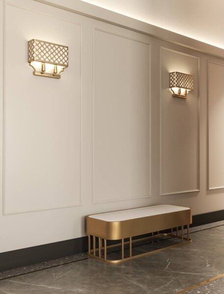 Open Design OR84603 - Aplica de perete VERNO 2xE14/12W/230V alamă