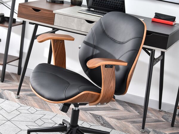 Scaun Raynold (nuc închis + negru). Promo -13%. 1109967