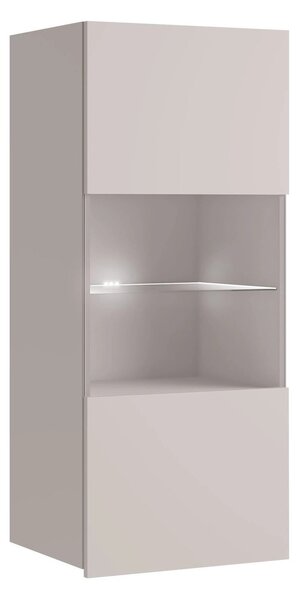 Dulap de perete Remus I, Cașmir, Sticlă călită, PAL laminat, 117x45x32cm, 20 kg