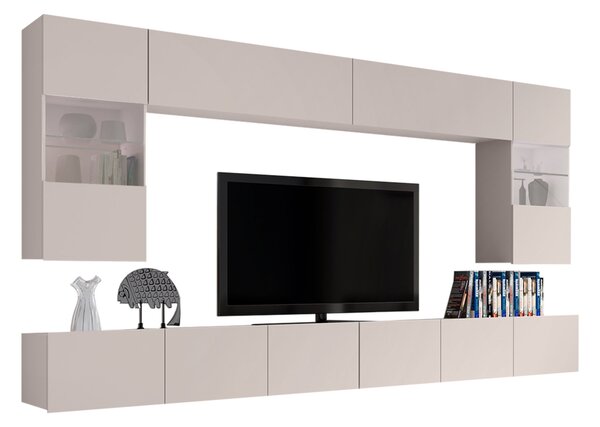 Set de living Remus I, Cașmir, Sticlă călită, PAL laminat, 122 kg