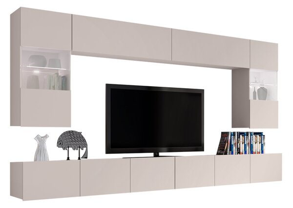 Set de living Remus I, Cașmir, Sticlă călită, PAL laminat, 122 kg