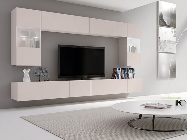 Set de living Remus I, Cașmir, Sticlă călită, PAL laminat, 122 kg