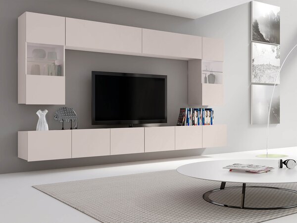 Set de living Remus I, Cașmir, Sticlă călită, PAL laminat, 122 kg