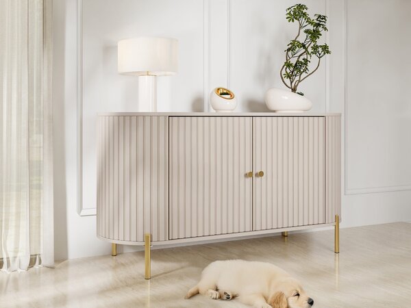 Bufet Comfivo Mirsoni, Bej, PAL laminat, MDF, 79x139x43cm, 41 kg