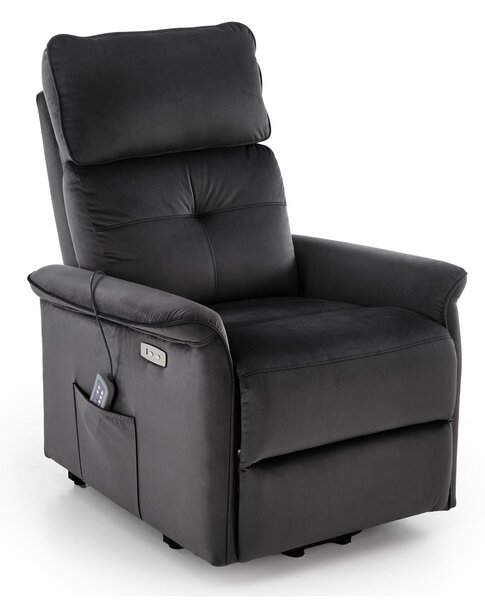 Fotoliu recliner Houston 1979, Negru, Tapiterie, 82x80x90cm, 46.6 kg