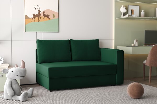 Canapea/pat Maciek extensibil cu spaţiu pentru depozitare stânga - verde catifea Velluto 10