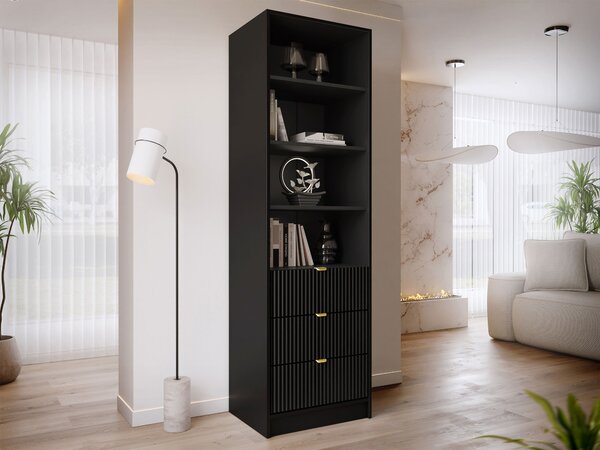 Raft Comfivo Papilio, Negru, PAL laminat, MDF, 180x60x40cm, 42 kg