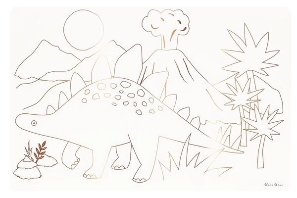 Suporturi pentru farfurii 8 buc. din hârtie 28x42.5 cm Dinosaurs – Meri Meri