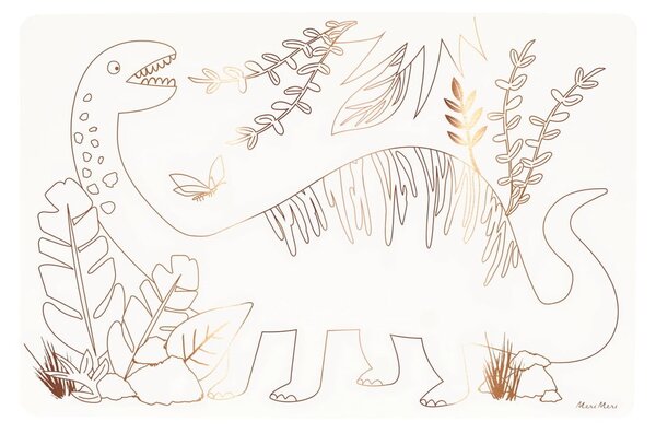Suporturi pentru farfurii 8 buc. din hârtie 28x42.5 cm Dinosaurs – Meri Meri