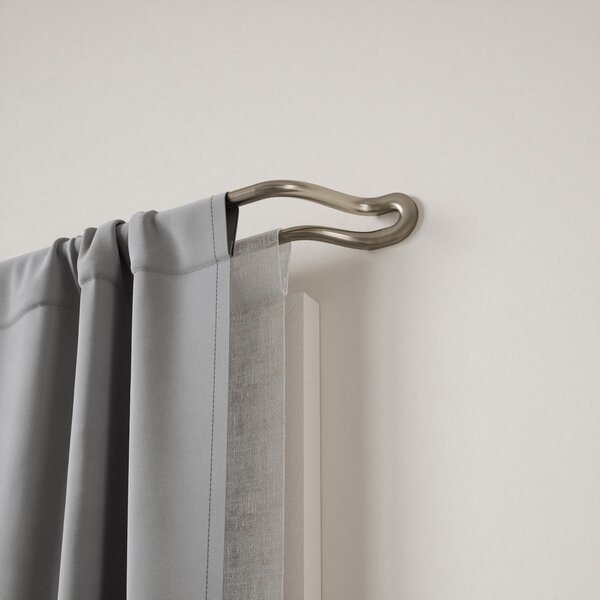 Galerie de perdea 107 - 305 cm extensibilă/dublă din oțel inoxidabil Midnight – Umbra