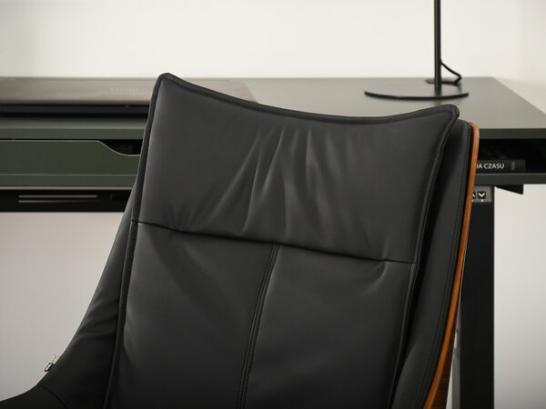 Scaun Lola (nuc închis + negru). Promo -13%. 1110516