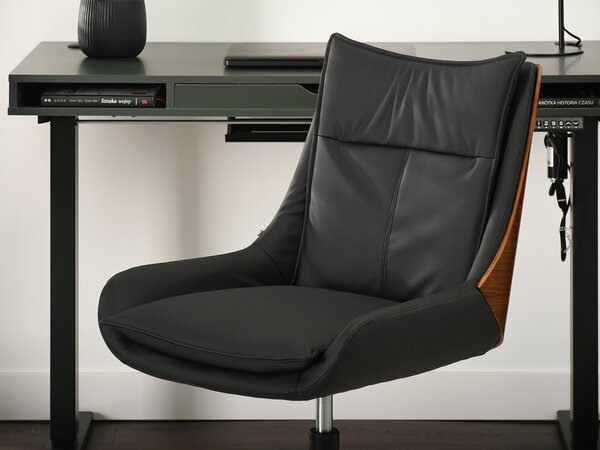 Scaun Lola (nuc închis + negru). Promo -13%. 1110516