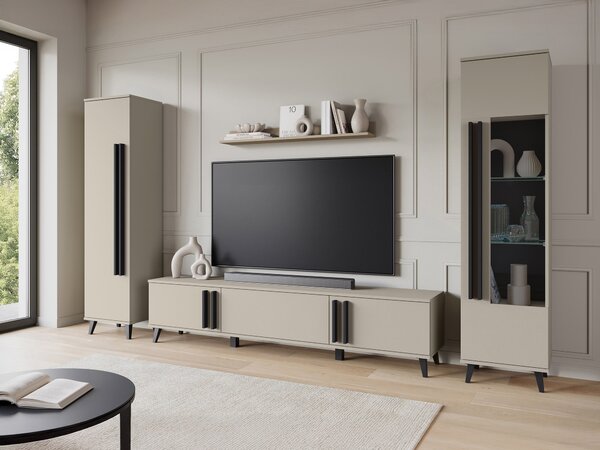 Set de living Facetor II, Congo, Grafit, Sticlă călită, PAL laminat, 71.7 kg