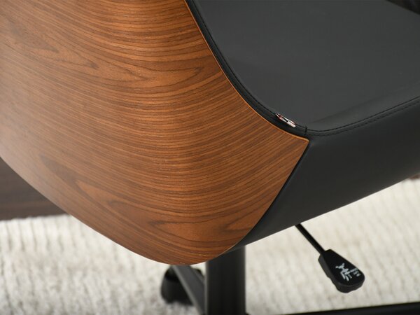 Scaun Lola (nuc închis + negru). Promo -13%. 1110516