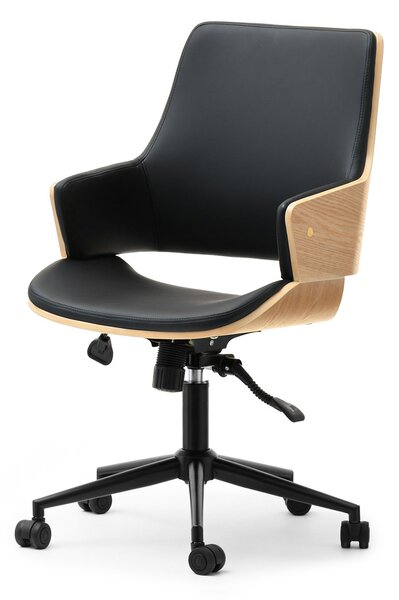 Scaun Oscaro (stejar negru + negru). Promo -13%. 1110528